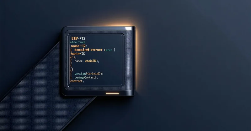 Ledger device with EIP-712 domain separator and chainId field highlighted